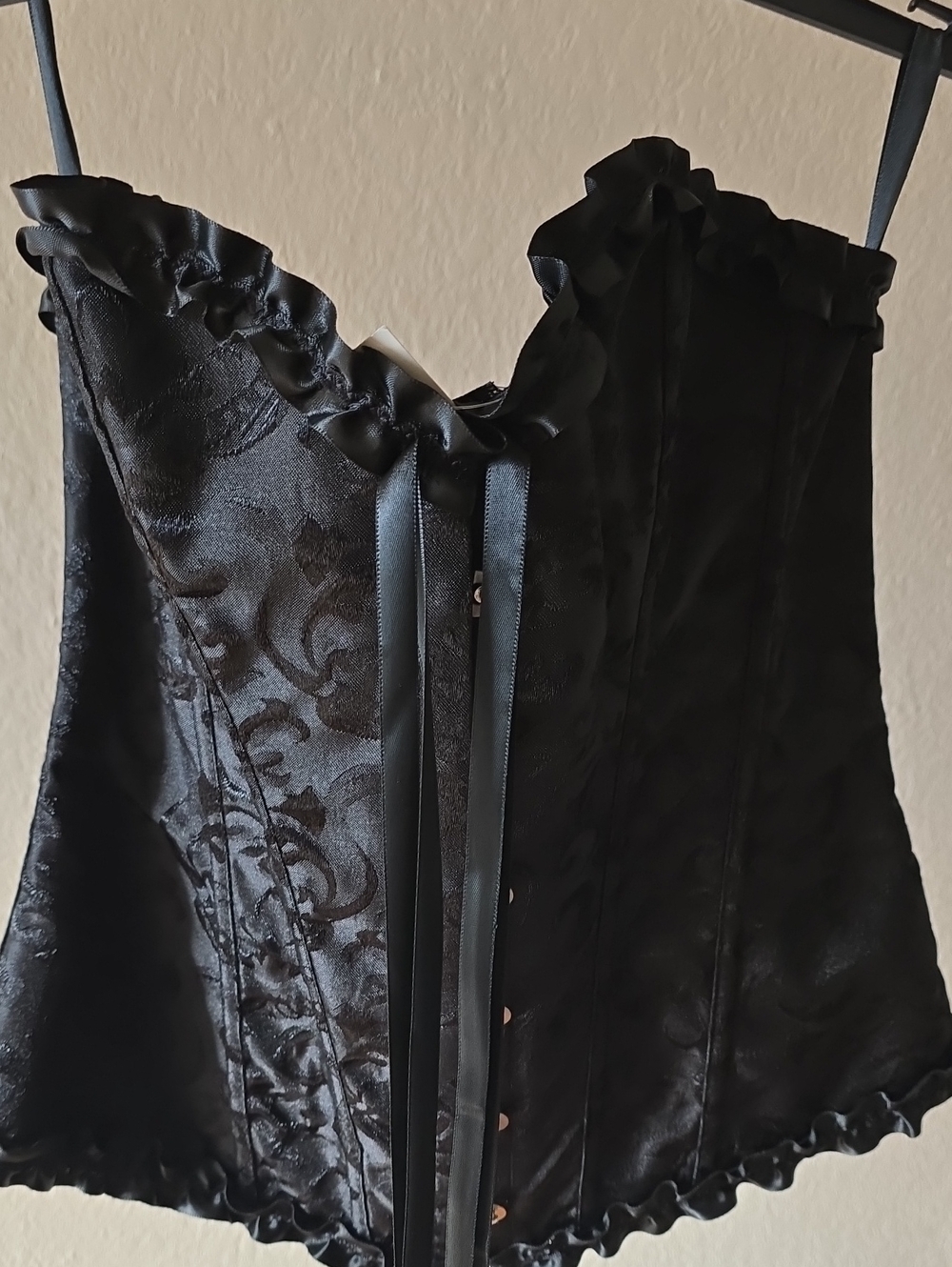 Hot Topic Black Lace Jacquard Corset